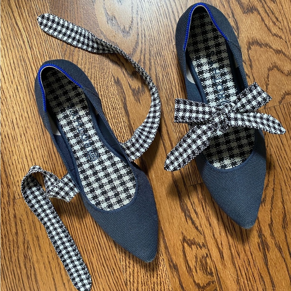 Rothy’s The Mary Jane in Navy Ink Gingham